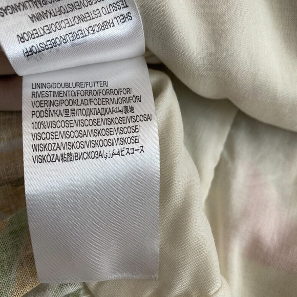 Farm Rio Ruffle Mini Skirt Women M Multicolor Linen Tie Buckle Spring Forest NWT - Picture 9 of 9